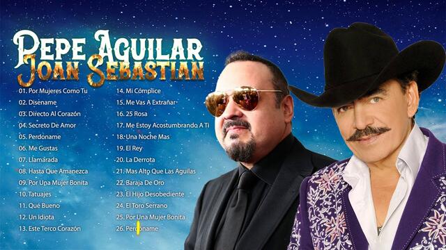 JOAN SEBASTIAN Y PEPE AGUILAR MIS 30 MEJORES CANCIONES BALADAS ROMANTICAS INOLVIDABLES 90S