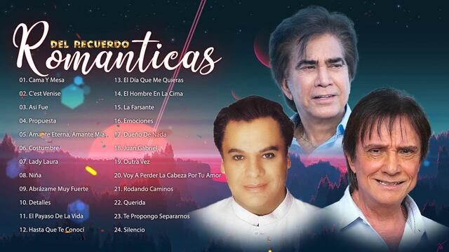 ROBERTO CARLOS, JUAN GABRIEL Y JOSE RODRÍGUEZ MIS 30 MEJORES CANCIONES ROMANTICAS INOLVIDABLES 90S