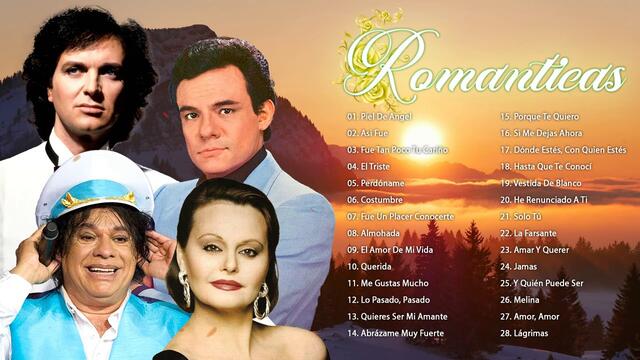LOS 50 ÉXITOS PURAS ROMÁNTICAS INMORTALES DE CAMILO SESTO, JOSE JOSE , ROCIO DURCAL Y JUAN GABRIEL