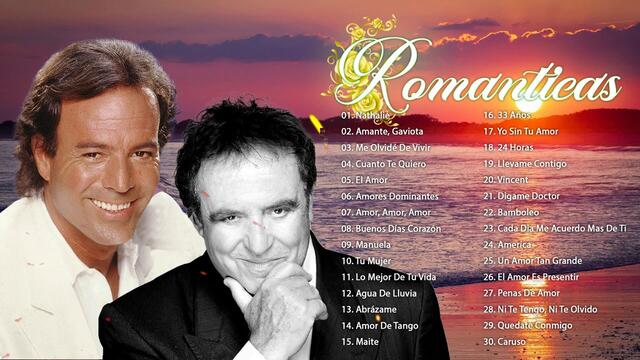 JULIO IGLESIAS Y DYANGO MIS 30 MEJORES CANCIONES ROMANTICAS INOLVIDABLES 90S EN ESPAÑOL