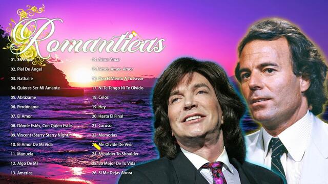 LAS 35 SUPER ÉXITOS ROMANTICOS DEL RECUERDO EN ESPAÑOL DE CAMILO SESTO Y JULIO IGLESIAS