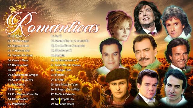 MÚSICA ROMÁNTICA 70S 80S 90S PARA ENAMORADOS DE JOAN SEBASTIAN, JULIO IGLESIAS, CAMILO, JOSE JOSE...