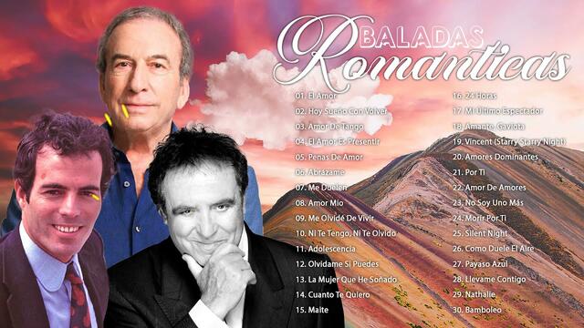 LAS 50 SUPER ÉXITOS ROMÁNTICOS INMORTAL DE JULIO IGLESIAS, JOSE LUIS PERALES Y DYANGO
