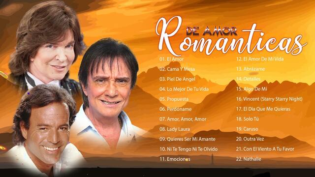 CAMILO SESTO, JULIO IGLESIAS Y ROBERTO CARLOS SUS MÁS HERMOSA CANCIONES ROMANTICAS DEL RECUERDO