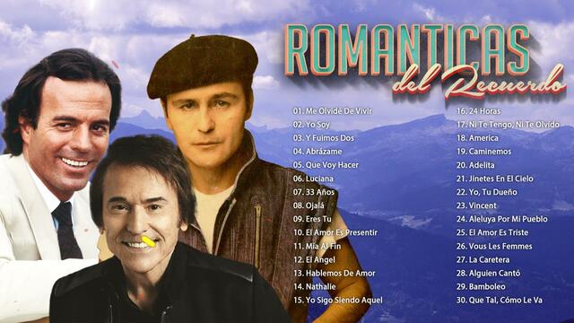 2 HORA DE MÚSICA ROMÁNTICA DEL RECUERDO DE JULIO IGLESIAS, LEONARDO FAVIO Y RAPHAEL