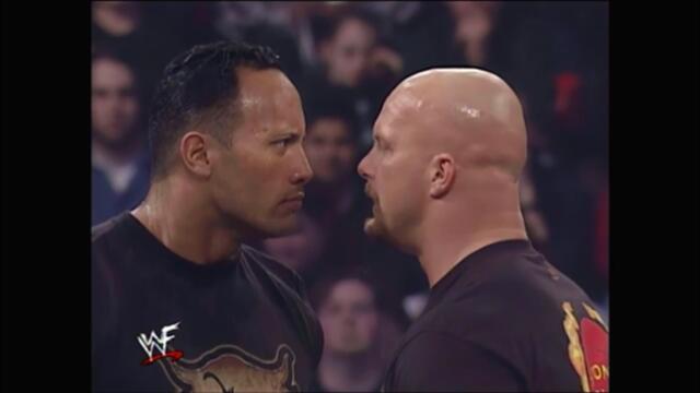 Rock & Austin face off before WrestleMania 17