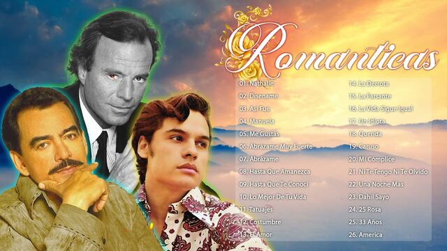 JULIO IGLESIAS, JUAN GABRIEL Y JOAN SEBASTIAN MIX 40 SUPER ÉXITOS BALADAS ROMÁNTICAS INOLVIDABLES 90