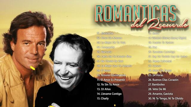 JULIO IGLESIAS Y DYANGO TODOS SUS 30 SUPER GRANDES ÉXITOS BALADAS ROMANTICOS INOLVIDABLES 90S