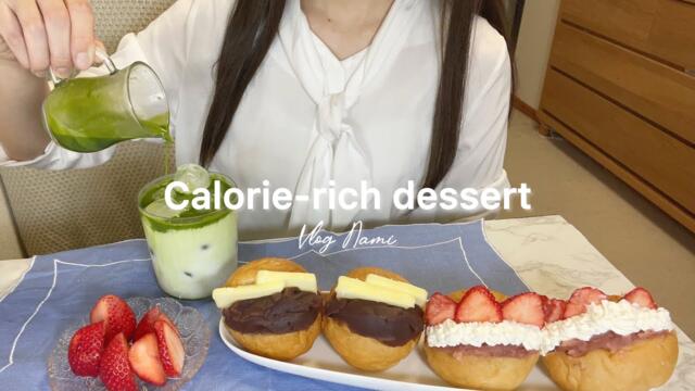 OLのストレスは甘いもので解消💣🍓業務スーパーで買い出ししてカロリーという名前の料理を作った休日 What I made dish is called Calories