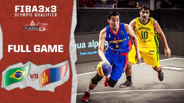 Brazil v Mongolia | Men's - Full Game | FIBA 3x3 Olympic Qualifier