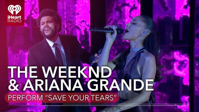 The Weeknd & Ariana Grande Save your tears Live