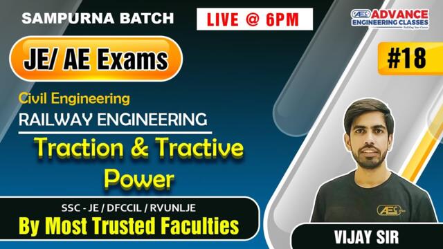 L18 ) 06:00 PM RAILWAY Class For ALL JE/AE Exams Preparation | Civil | By Vijay Sir