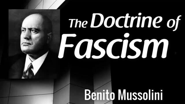 The Doctrine of Fascism by Benito Mussolini | full audiobook