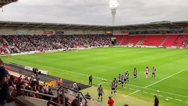 Newcastle United fans at Doncaster Rovers
