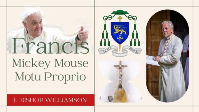 Francis Mickey Mouse Motu Proprio - Bp. Williamson