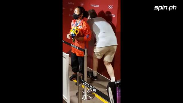 Hidilyn Diaz gets emotional as she grants interview after historic gold medal conquest