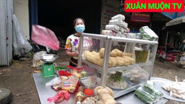 khu chợ ẩm thực nấu sẵn ở phố chũ lục ngạn BG