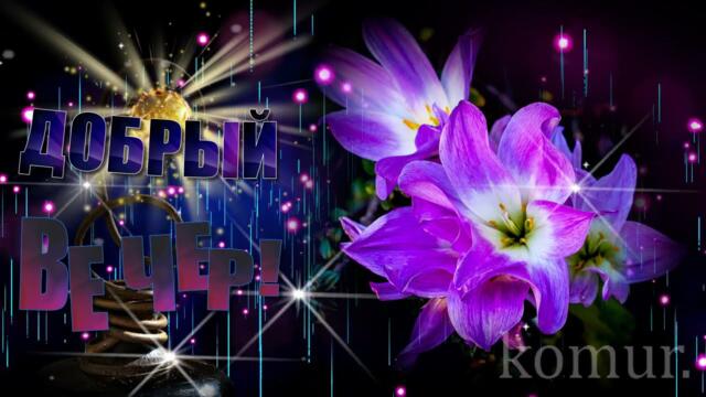 ДОБРЫЙ ВЕЧЕР! Красивая музыкальная открытка  komur