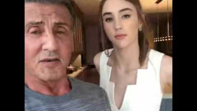 sylvester stallone with his beautiful daughter