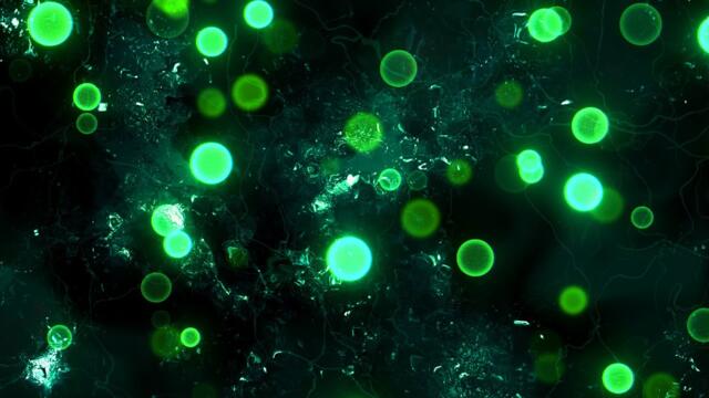 Green Balls and Textures Looped Background