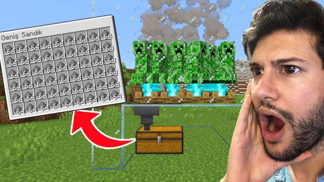 MİNECRAFT'ta OTO CREEPER FARM YAPTIM!! (Sonsuz barut) - Bölüm 9