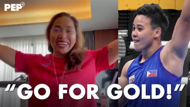 Hidiylyn Diaz binati si Nesthy Petecio to GO FOR GOLD!