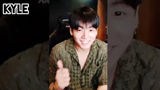 [Озвучка by Kyle] Трансляция Чонгука на VLive 29.07.21/ Мини Концерт для Арми