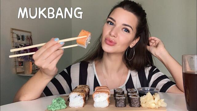 МОЙ ТАТУАЖ, ПИРСИНГ, БОТОКС, ГУБЫ И БРЕКЕТЫ🔥 МУКБАНГ РОЛЛЫ СУШИ || не ASMP || MUKBANG