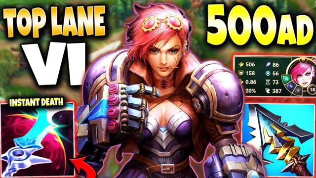 FULL PEN GODDESS ~ Top Lane 500+ AD Vi Build CARRIED the HARDEST GAME EVER 🔥 LoL Top Vi s11 Gameplay