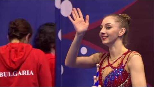 Boryana Kalein - the emotion when she learns that she has a silver medal at the 37th ECh