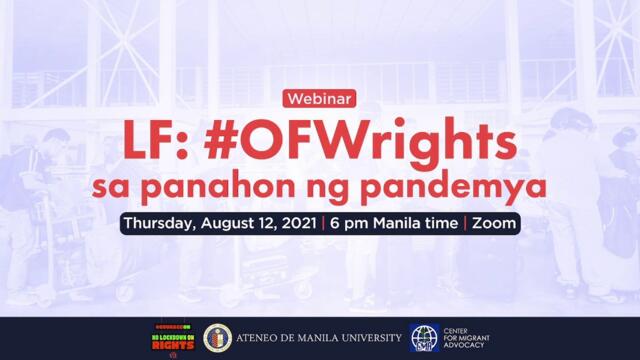 [WEBINAR] LF: #OFWrights sa panahon ng pandemya