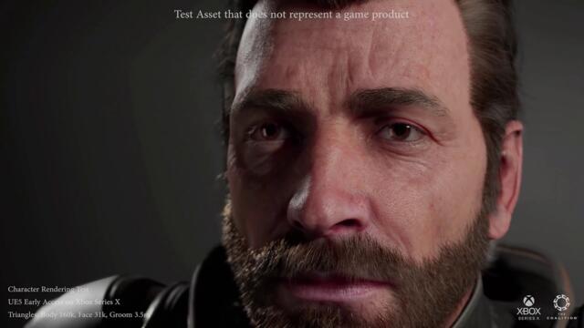 The Coalition | Unreal Engine 5 Character Rendering Test running aon Xbox Series X
