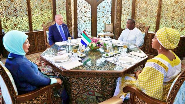 President Bio And First Lady Fatima Bio Private Bilateral Meeting With President Erdogan Of Turkey