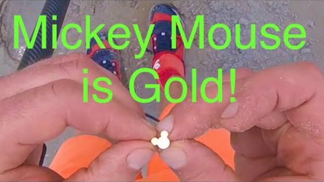 Metal Detecting on the Beach- Mickey Mouse is Gold!