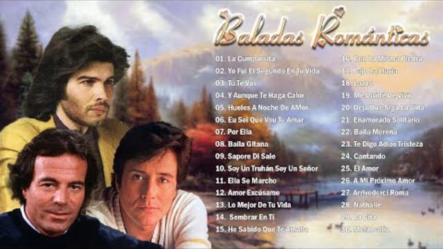 JULIO IGLESIAS, MANOLO OTERO, MIGUEL GALLARDO MIX 30 SUPER ÉXITOS ROMÁNTICOS DEL RECUERDO
