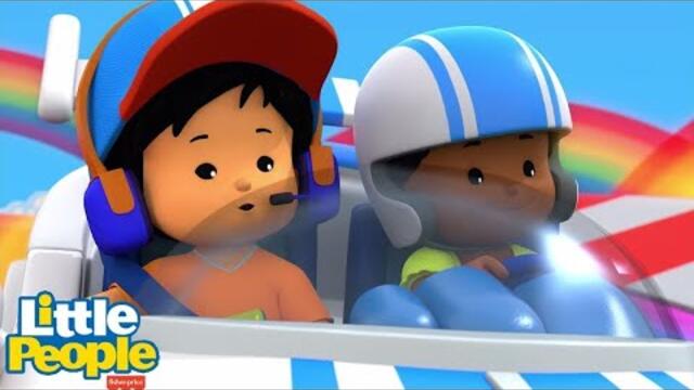 Racing On Rainbows!🌈⭐ Little People - Fisher Price  ⭐ Compilation