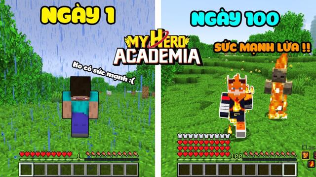 THỬ SINH TỒN 100 NGÀY TRONG THẾ GIỚI HỌC VIỆN ANH HÙNG MINECRAFT