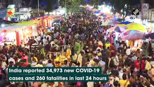India logs 34,973 fresh Covid-19 cases, 260 fatalities
