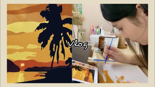 home VLOG 13 | paint with me🎨, 2 hours music 🎧🎹 (eng sub)