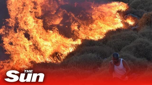 LIVE: Spain wildfires - Helicopters gather water as fires rage on
