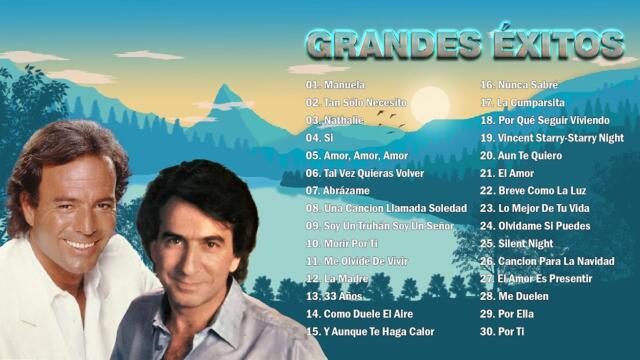 JULIO IGLESIAS Y JOSÉ LUIS PERALES ÉXITOS SUS MEJORES BALADAS ROMÁNTICAS