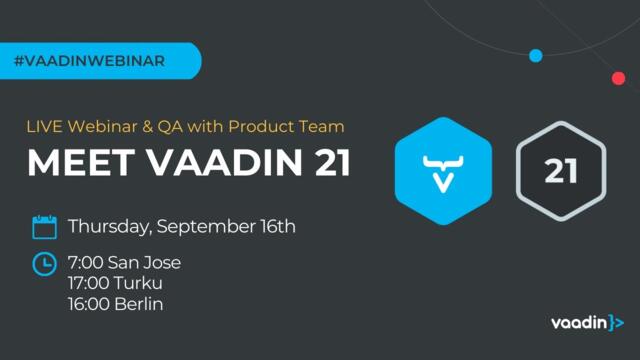 What's new in Vaadin 21? [webinar]
