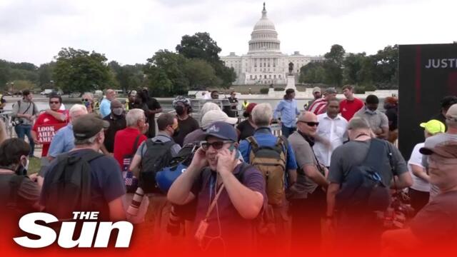 Supporters of January 6 assault rally outside the Capitol