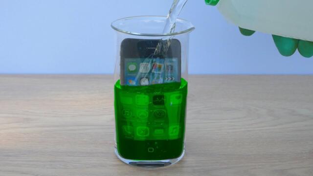 Iphone vs Nitric Acid