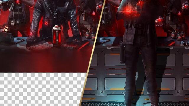 Division 2 Game Cover Composite in Photoshop