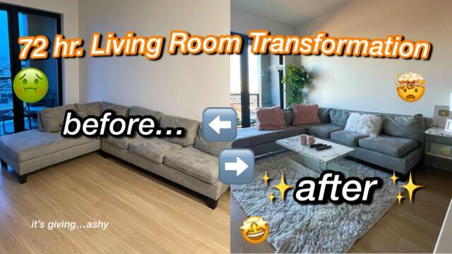 72 hr. LIVING ROOM TRANSFORMATION 2021 | Alyssa Howard 💕 | Moving Out at 18: ep. 6 🛋🛍