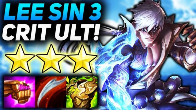 3 STAR LEE SIN WITH JEWELED GAUNTLET CRIT ULT!! | Teamfight Tactics Patch 11.18