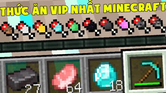 Minecraft, Nhưng Noob Sở Hữu Thức Ăn Vip Nhất! T Gaming Ăn Được Cả Bedrock Siêu Cứng ??