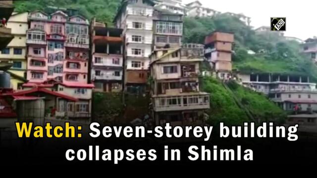 Seven-storey building collapses in Shimla