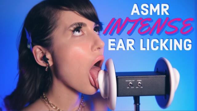 ASMR Intense Ear Licking WET Sounds with Lip Gloss